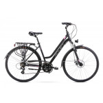 Trekingový bicykel 28 Romet Gazela 2M 28" čierno ružový hliník 17"